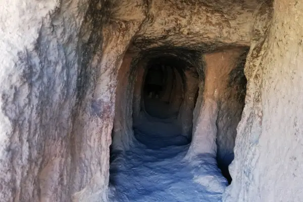 Traditional Berber cave granary in the Atlas Mountains Morocco
