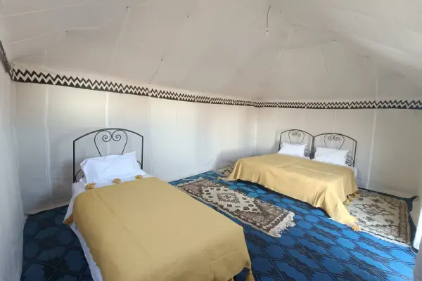 desert camp in Chegaga under stars Sahara Morocco