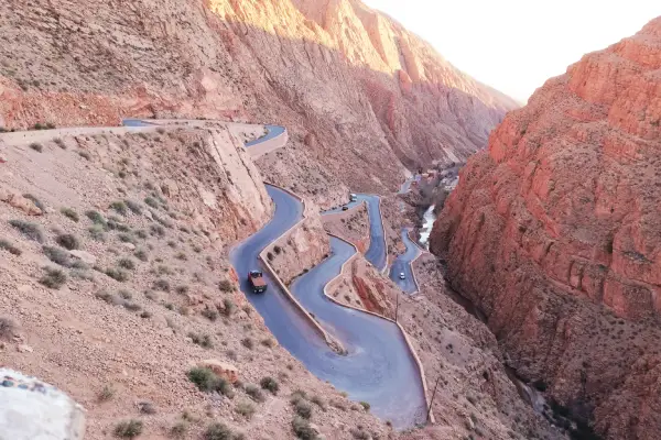 Dades Valley landscape during Morocco tour