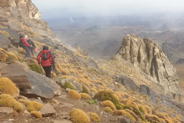 Volcanic formations and rugged terrain in Jebel Siroua